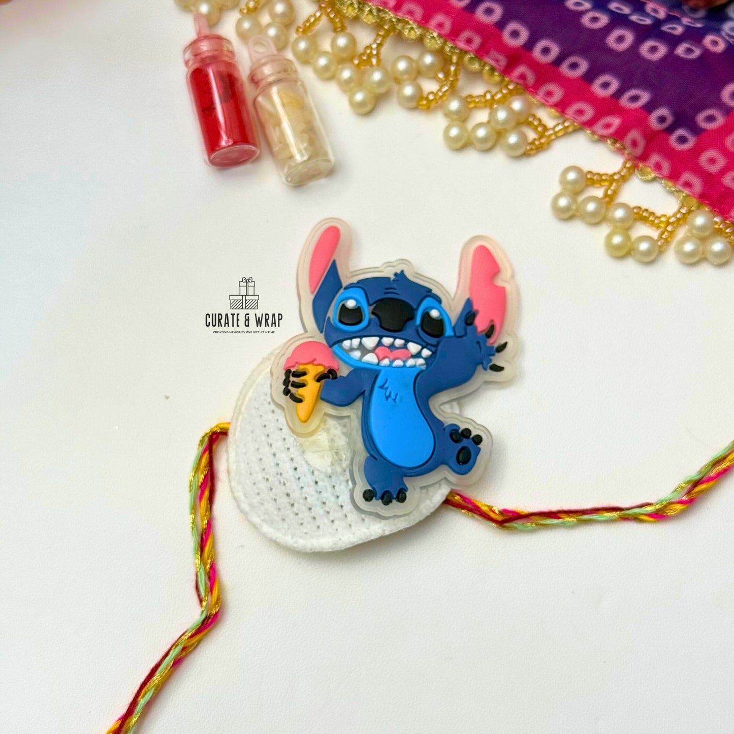 Product Code: K003- Stitch Flickering Light Rakhi