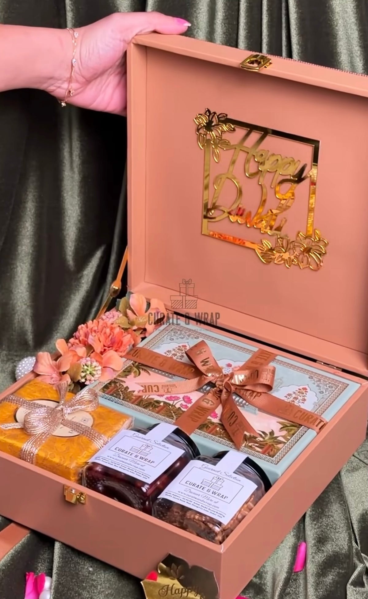 The Mocha Luxe Leatherette Box – Luxury Diwali Gift Hamper