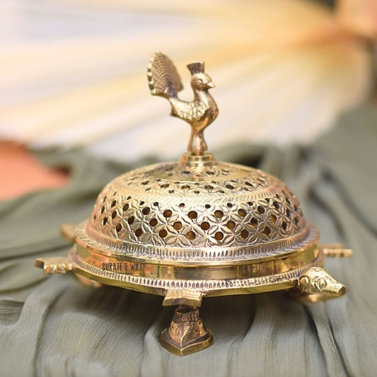 Peacock & Tortoise Shape Brass Incense Burner – premium, decorative, perfect for festive, personal, and corporate gifting in Dubai & UAE
