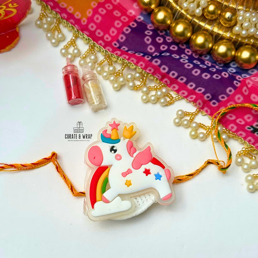 Product Code: K001 Unicorn Flickering Light Rakhi