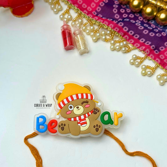 Product Code: K002-  Teddy Bear Flickering Light Rakhi
