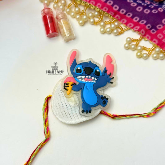 Product Code: K003-  Stitch Flickering Light Rakhi