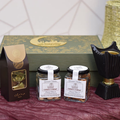 Golden Crescent Luxe Box – Medium | Luxury Ramadan & Eid Gift Box in Dubai