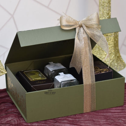 Golden Crescent Luxe Box – Large | Luxury Ramadan & Eid Gift Box in Dubai