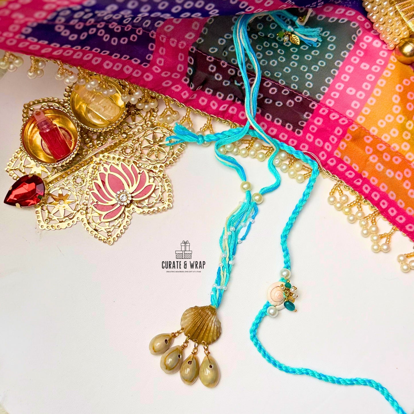 Product Code: BB014 - Sea Shell Rakhi Set