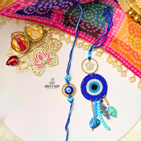 Product Code: BB010 - Evil Eye Rakhi Set