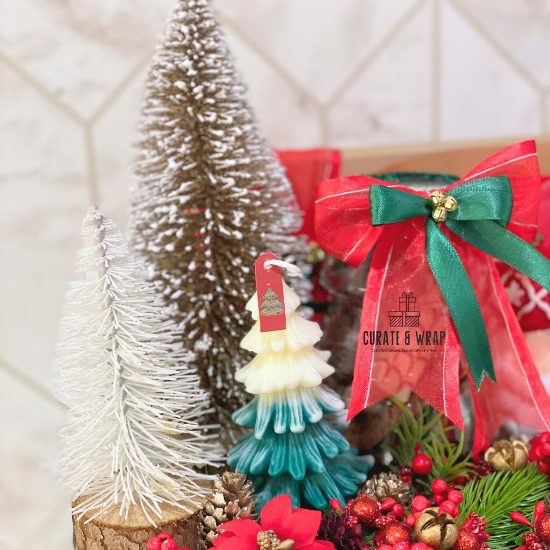 "Season’s Greetings hamper with festive candle and dry fruits UAE"