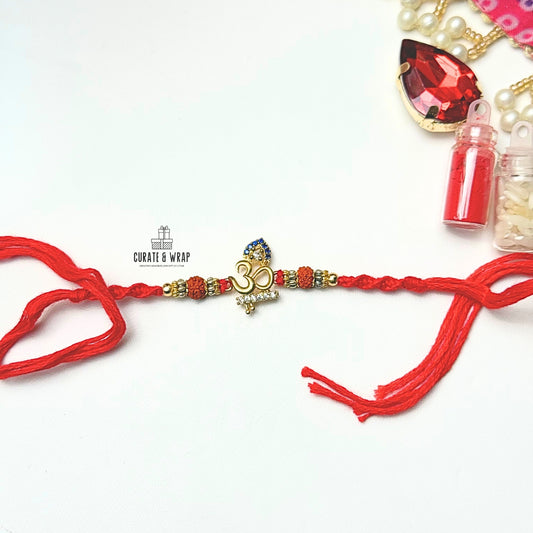 Product Code: S011 - OMji Rakhi (German Silver)