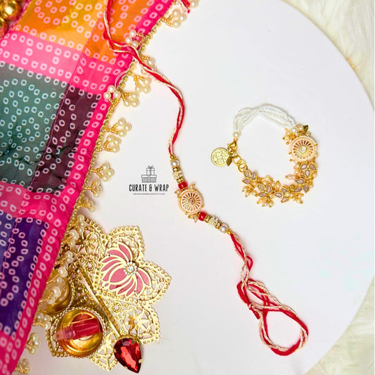 Product Code: BB005 - White and Red Kundan Meenakari Set