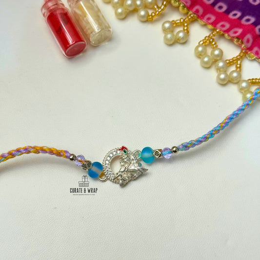 Product Code: S007 - Krishnaji Rakhi (German Silver)