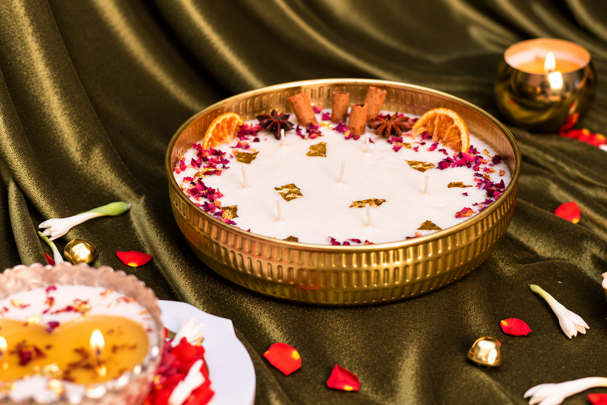 1200g hand poured Gilli Mitti soy wax Urli candle Dubai