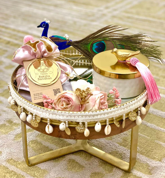 Product Code RH- 005 Peacock Rakhi Thali