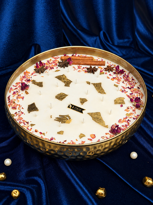 2.5 Kg Hammered Urli Soy Wax Candle – Marigold Scented | Itrae Home