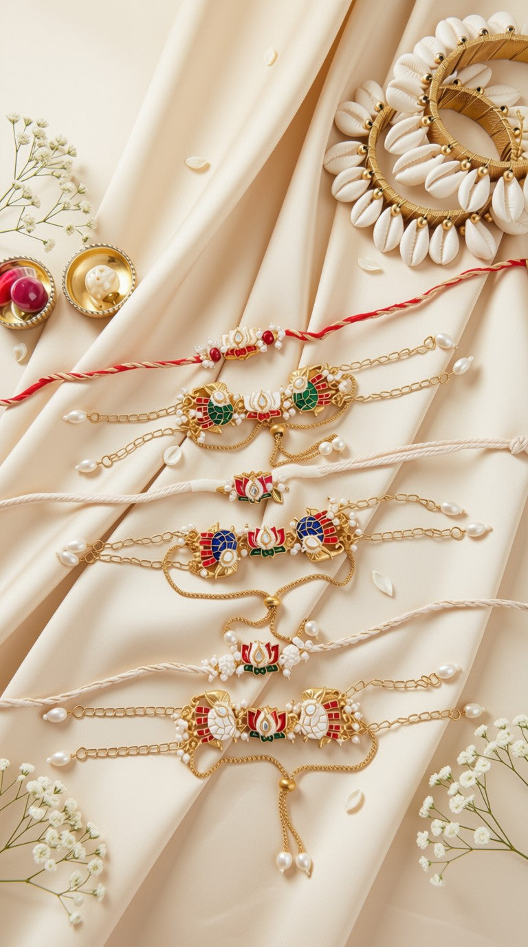 Minakari Kundan Rakhi 
