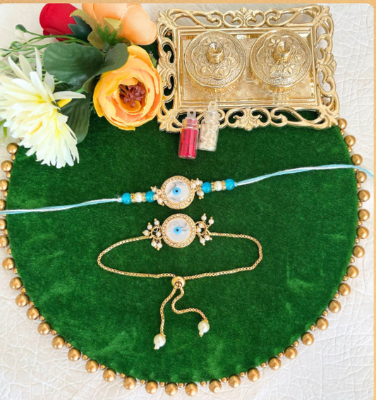 Product Code: BB007 - Evil Eye Rakhi Set
