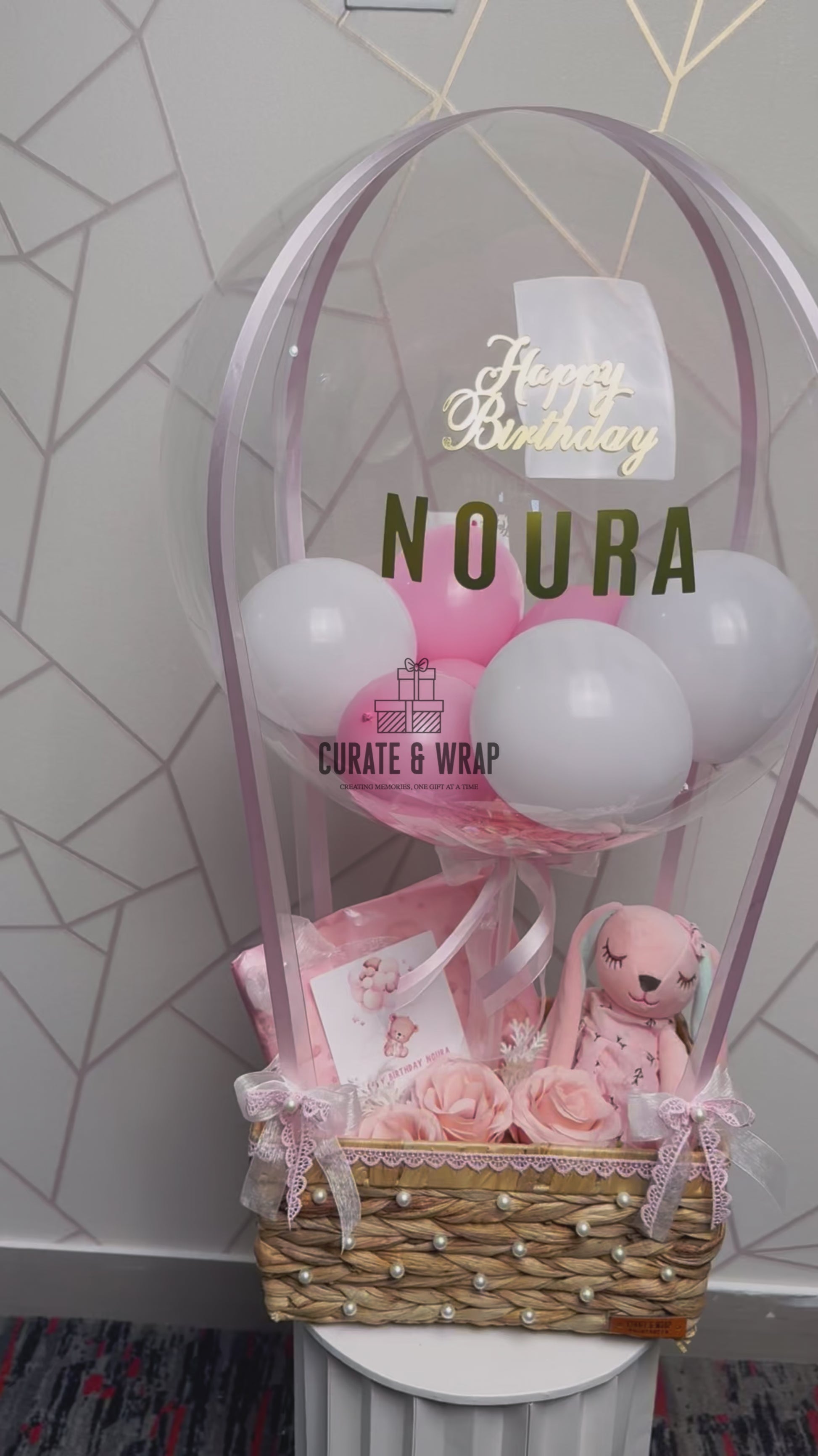 Bobo Balloon Baby Hamper - Curated baby gifting hamper by Curate and Wrap, Dubai